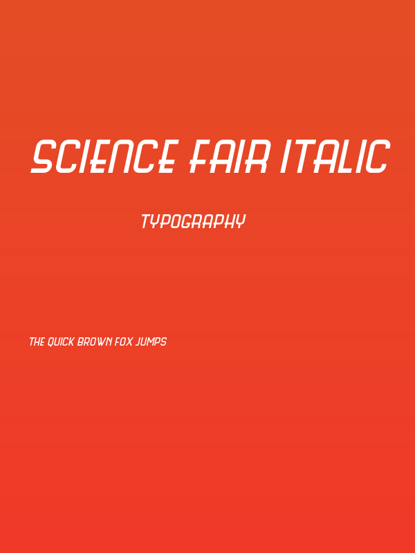 Science Fair Italic Poster