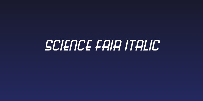 Science Fair Italic Social Header