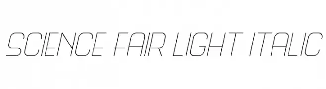 Science Fair Light Italic  Frei Schriftart Herunterladen