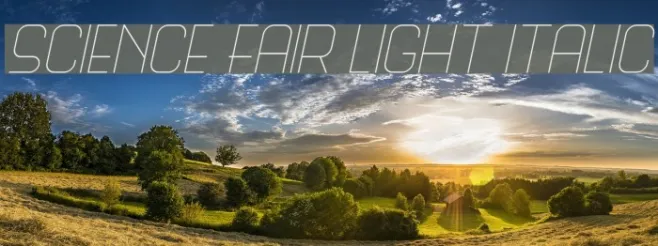 Science Fair Light Italic Example 2