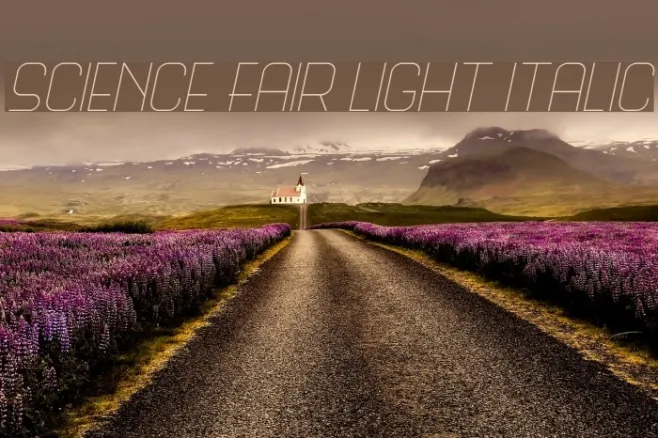 Science Fair Light Italic Example 3
