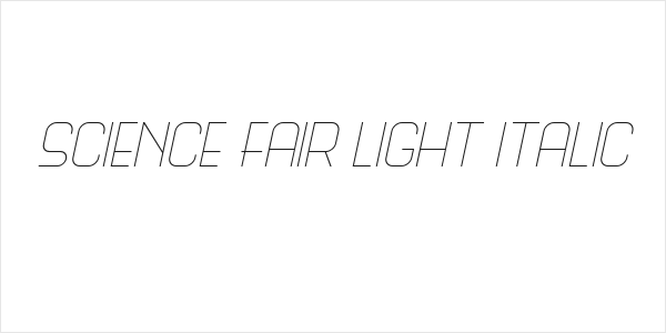 Science Fair Light Italic Logo