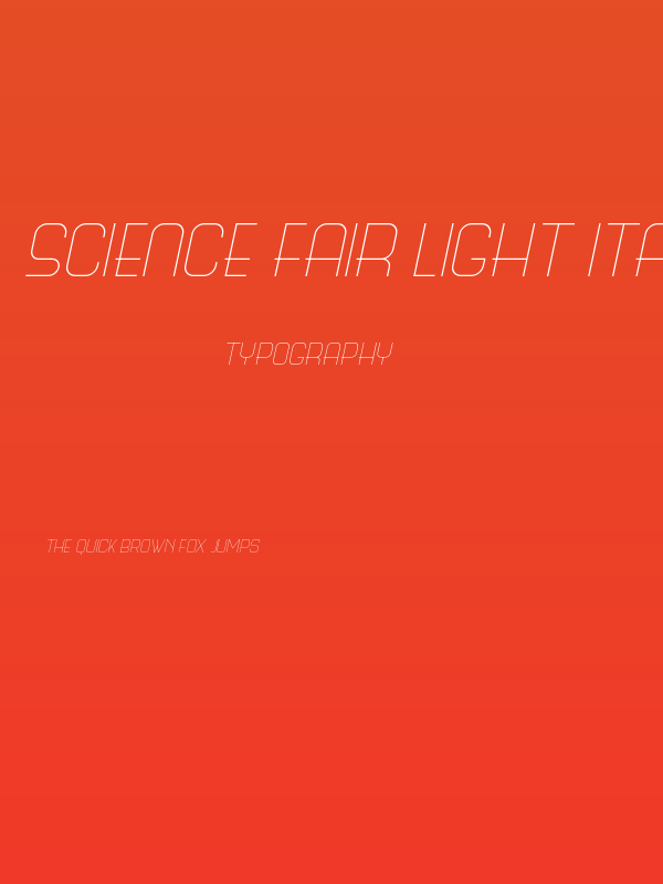 Science Fair Light Italic Poster