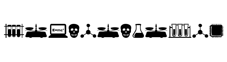 Science Icons  font caratteri gratis