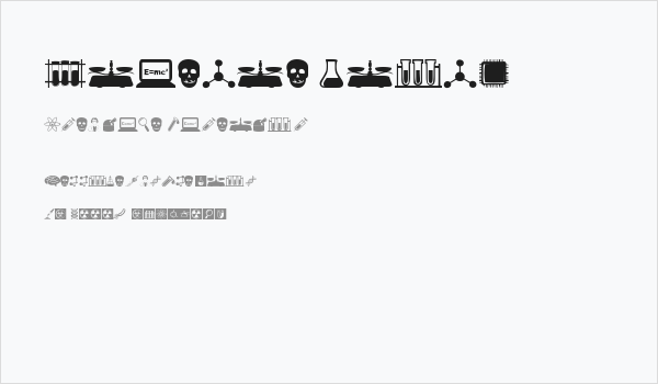 Science Icons Business Card