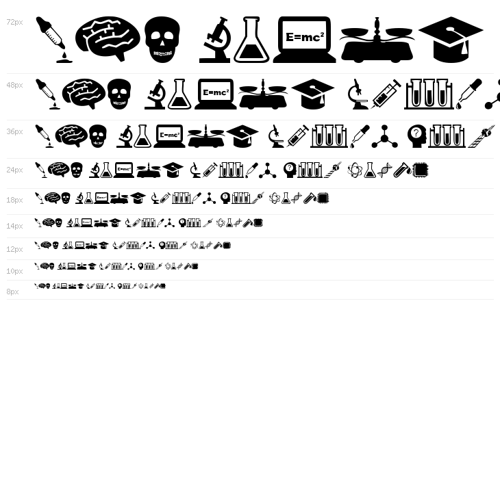 Science Icons Waterfall