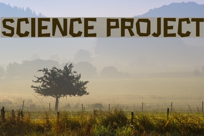 Science Project Font examples