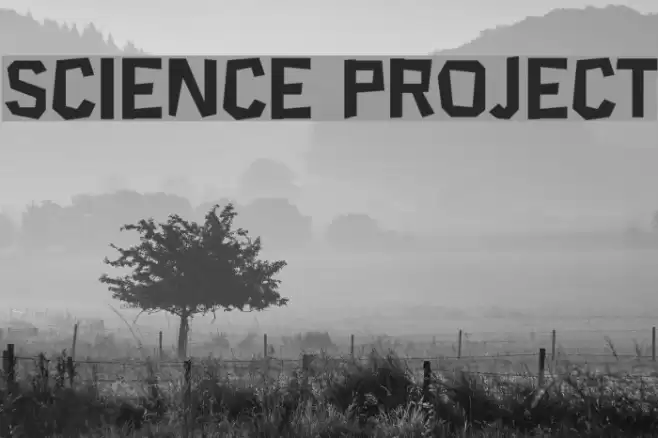 Science Project Шрифта examples