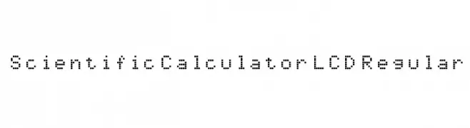 Scientific Calculator LCD Regular  Скачать бесплатные шрифты