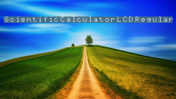 Scientific Calculator LCD Regular Font examples