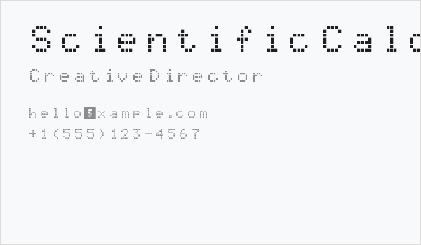 Scientific Calculator LCD Regular Business Card