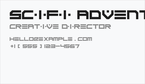 Scifi Adventure Business Card