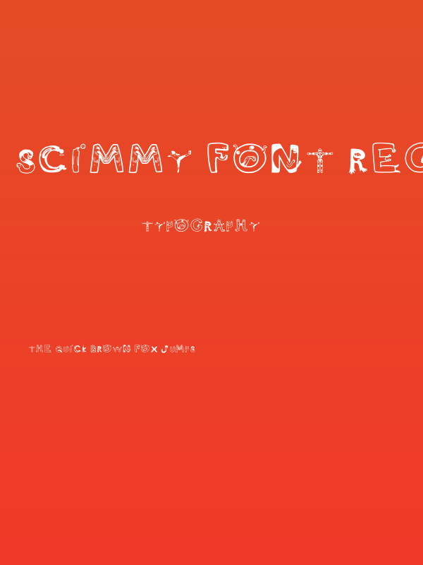 Scimmy Font Regular Poster