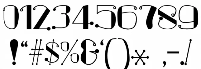 Scintillate Regular Font OTHER CHARS