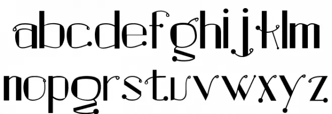 Scintillate Regular 字体 小写