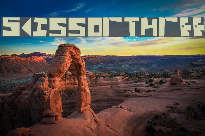 ScissorThree Font examples