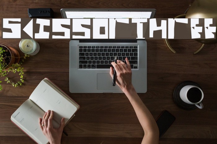 ScissorThree Font examples