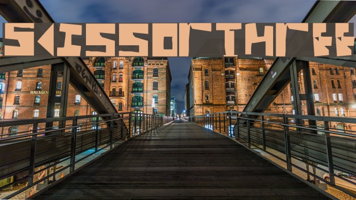 ScissorThree Font examples