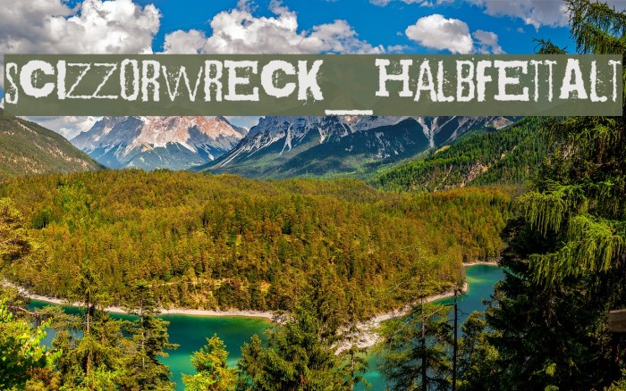 Scizzorwreck_HalbfettAlt Font examples