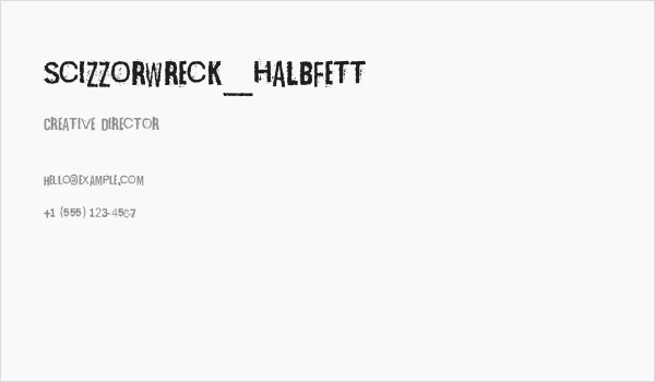 Scizzorwreck_Halbfett Business Card