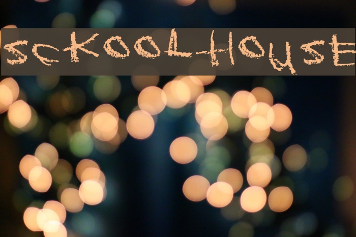 Sckoolhouse Schriftart examples