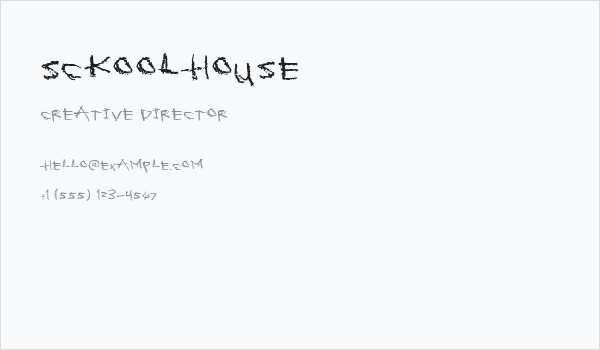 Sckoolhouse Business Card