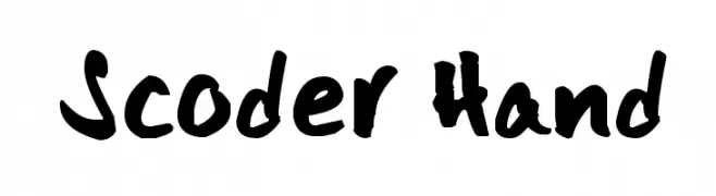 Scoder Hand  Скачать бесплатные шрифты