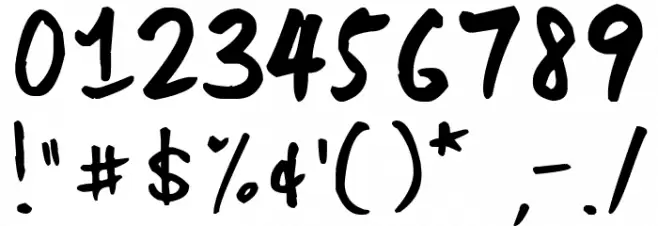 Scoder Hand Font OTHER CHARS