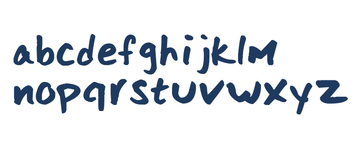 Scoder Hand Lowercase