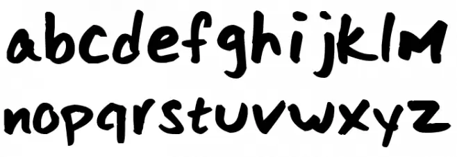 Scoder Hand 字体 小写