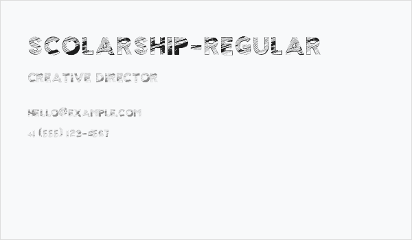 Scolarship-Regular Business Card
