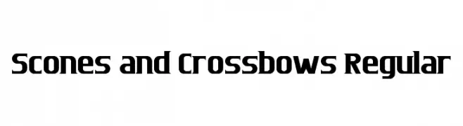 Scones and Crossbows Regular  Frei Schriftart Herunterladen