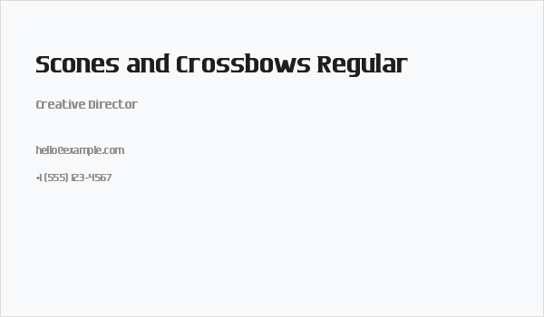 Scones and Crossbows Regular Business Card