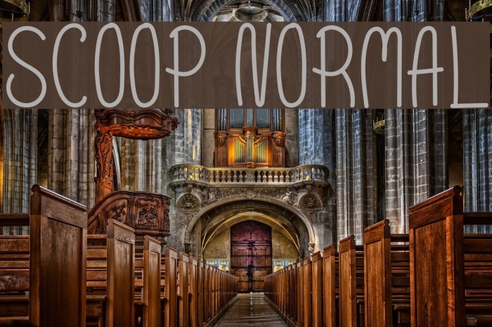Scoop Normal Font examples
