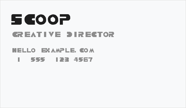 Scoop Business Card