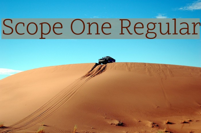 Scope One Regular Font examples