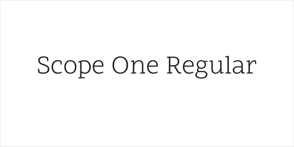 Scope One Regular Logo