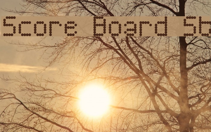 Score Board St Font examples