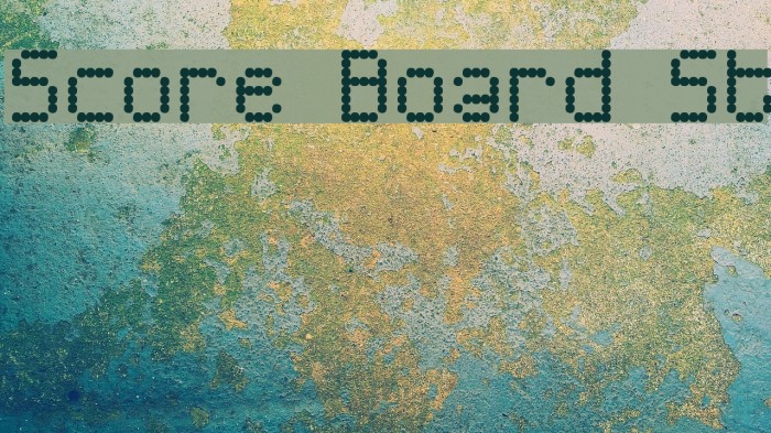 Score Board St Font examples