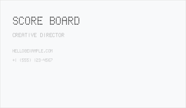 Score Board Business Card