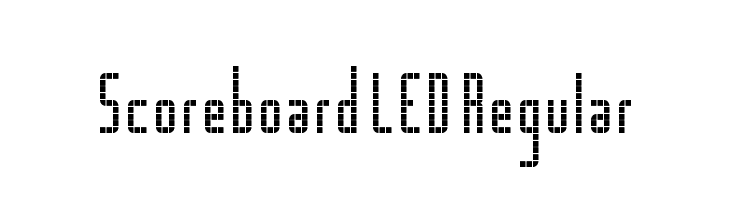 Scoreboard LED Regular Font
