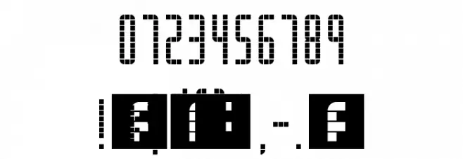 Scoreboard LED Regular Font OTHER CHARS