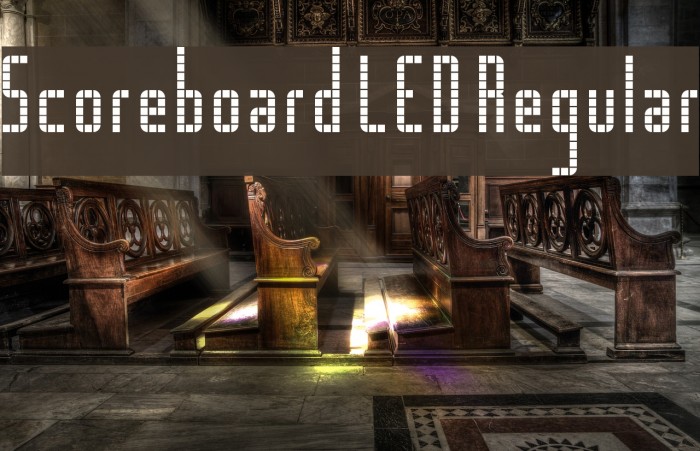 Scoreboard LED Regular Font examples