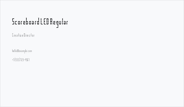 Scoreboard LED Regular Business Card