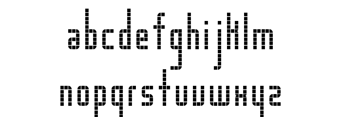 Scoreboard LED Regular Font LOWERCASE