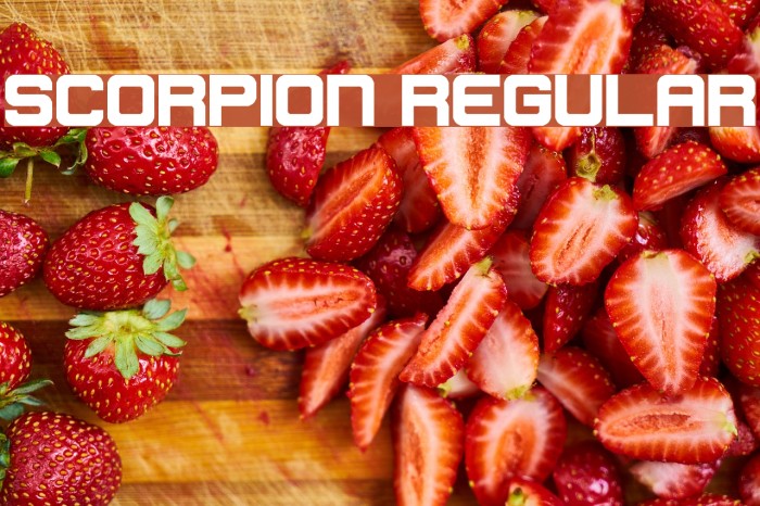 Scorpion Regular Font examples