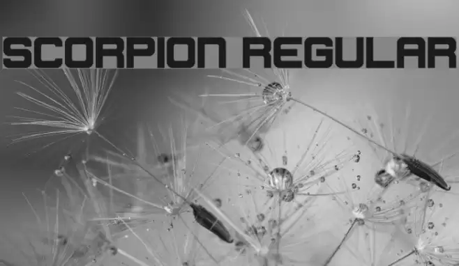 Scorpion Regular Font examples