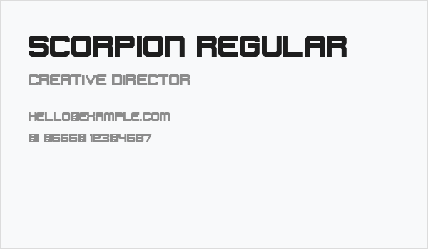 Scorpion Regular Business Card