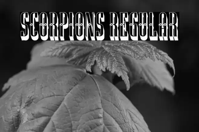 Scorpions Regular Font examples