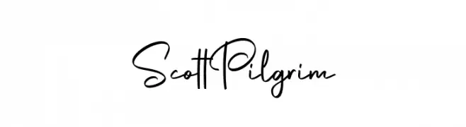 Scott Pilgrim  font caratteri gratis